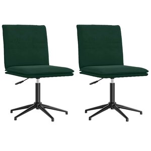 vidaXL Chaises à manger lot de 2 Vert foncé Velours