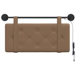 vidaXL Tête de lit suspendue Avec lumière LED Cappuccino Simili cuir