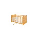 Pinolino Chambre de bébé Natura 3 pièces  lit de bébé évolutif commode à langer  armoire à 2 portes