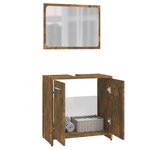 vidaXL Meubles de salle de bain Chêne fumé Bois d'ingénierie