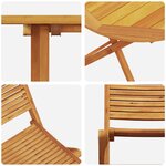 Set de bistro pliant 3 pièces en acacia
