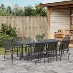 Ensemble de meubles de couloir vidaXL 9 pièces Anthracite Acier