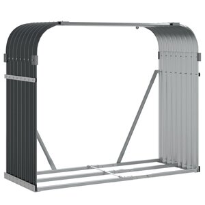 vidaXL Porte-bûches anthracite 120x45x100 cm acier galvanisé