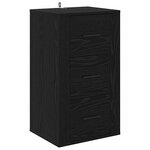 vidaXL Buffet avec tiroir Chêne noir 40 x 33 x 70 cm Bois d'ingénierie