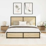 vidaXL Cabinet de chevet mural 2 Pièces Chêne artisanal 50 x 36 x 30 cm