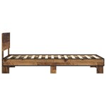 vidaXL Cadre de lit avec tête de lit Bois ancien 80 x 200 cm