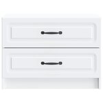 vidaXL Cabinet de chevet Blanc 62 x 34 5 x 44 5 cm Bois d'ingénierie