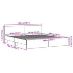 vidaXL Cadre de lit avec tête de lit - Bois ancien - 180 x 200 cm