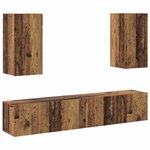 vidaXL Ensemble meuble TV 4 Pièces Bois ancien 80 x 30 x 30 cm
