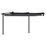 vidaXL Gazebo mural Anthracite Acier