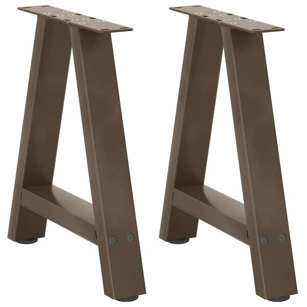 vidaXL Pieds de table basse en forme de A  2 pièces  50 x (42-43) cm  acier