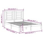 vidaXL Cadre de lit sans matelas 150x200 cm bois de pin massif