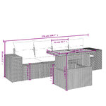 vidaXL Salon de jardin avec coussins 5 Pièces beige résine tressée