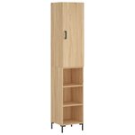 vidaXL Buffet haut Chêne sonoma 34 5x34x180 cm Bois d'ingénierie