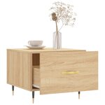 vidaXL Table basse Chêne sonoma 50x50x40 cm Bois d'ingénierie