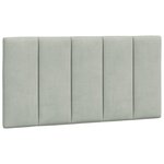 vidaXL Cadre de lit avec tête de lit Gris clair 100x200 cm Velours