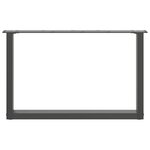 vidaXL Pieds de table basse en U 2 pièces Anthracite 60 x (42-43) cm Acier