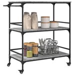 vidaXL Chariot de cuisine sonoma gris 100 5x50x105cm bois d'ingénierie