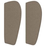 vidaXL Tête de lit avec oreilles Taupe 163x23x78/88 cm Tissu