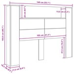 vidaXL Cabinet de Tête de Lit avec LED Bois ancien Bois d'ingénierie