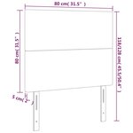 vidaXL Têtes de lit 2 Pièces Bleu foncé 80x5x78/88 cm Velours