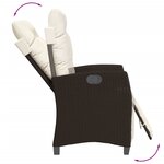 vidaXL Ensemble à manger de jardin 3 Pièces et coussins marron poly rotin
