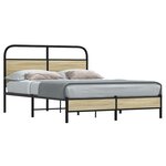vidaXL Cadre de lit sans matelas 140x200 cm chêne sonoma