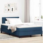 vidaXL Lit à ressorts avec matelas Bleu 120 x 200 cm tissu
