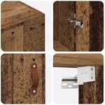vidaXL Armoires Murailles 2 Pièces Bois ancien 69 5 x 34 x 90 cm