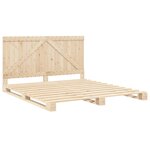 vidaXL Cadre de lit sans matelas avec tête de lit 200x200 cm