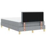 vidaXL Lit avec sommier avec matelas gris clair 120x200 cm en tissu