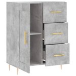 vidaXL Buffet gris béton 69 5x34x90 cm bois d'ingénierie