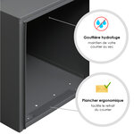 Boîte aux lettres Soléa  1 porte  Gris anthracite aspect sablé REN 0206MS