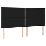 vidaXL Cadre de lit avec tête de lit Noir 160x200 cm Tissu