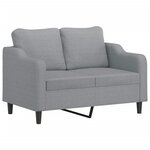 vidaXL Ensemble de canapés 4 Pièces avec coussins Gris clair Tissu