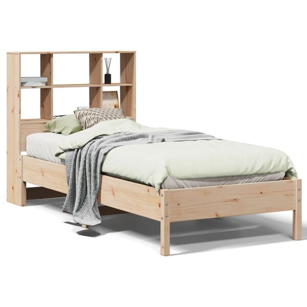 vidaXL Lit bibliothèque sans matelas 100x200 cm bois massif de pin