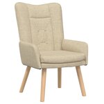 Fauteuil relaxant vidaXL en tissu crème