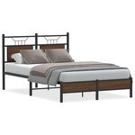 vidaXL Cadre de lit sans matelas chêne marron 120x200 cm