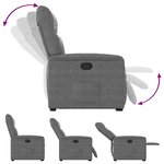vidaXL Fauteuil inclinable gris foncé tissu microfibre