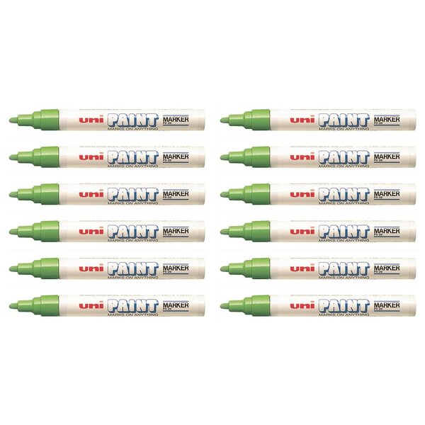 Marqueur pointe conique moyenne PAINT Marker PX20 2 2 - 2 8mm Vert Clair x 12 UNI-BALL