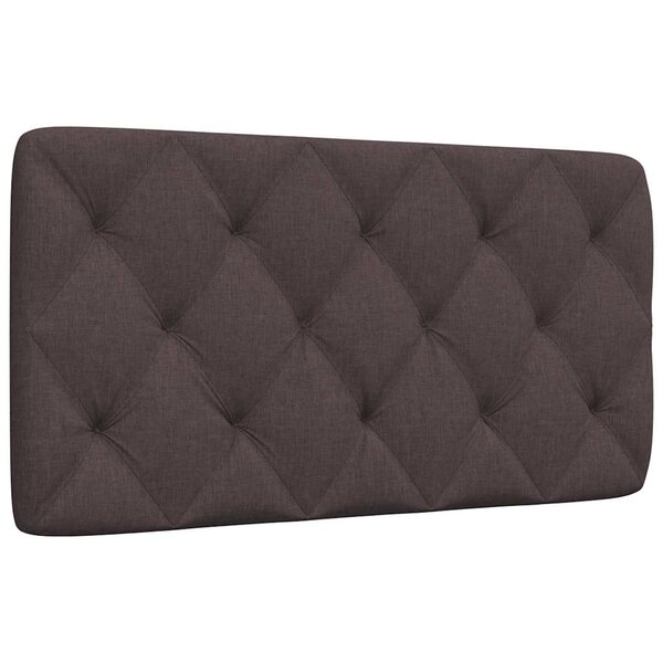 vidaXL Coussin de tête de lit marron foncé 100 cm tissu