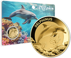 Monnaie DOLPHIN Sea Creatures 1/1000 Oz Medaille Or