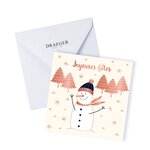 Carte De Vœux Etincelle Bonhomme De Neige - Draeger paris
