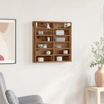 Vitrine en bois vieilli vidaXL 60x8 5x58 cm en bois d'ingénierie