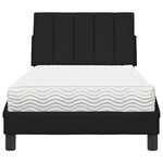 vidaXL Lit avec matelas Hanko noir 80x200 cm tissu