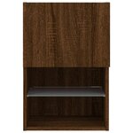 vidaXL Meuble TV avec lumières LED chêne marron 40 5x30x60 cm