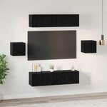 vidaXL Ensemble meuble TV 6 Pièces Chêne noir Bois d'ingénierie