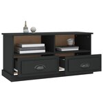vidaXL Meuble TV noir 93x35 5x45 cm bois d'ingénierie