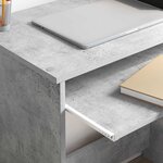 vidaXL Bureau avec Rangement Gris béton 120.5 x 44 x 88.5 cm