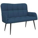 vidaXL Sofa 2 places Bleu 115 x 61 x 87 cm Tissu